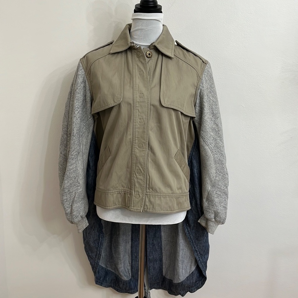 Alexander Wang Mixed Media Hi-Lo Jacket